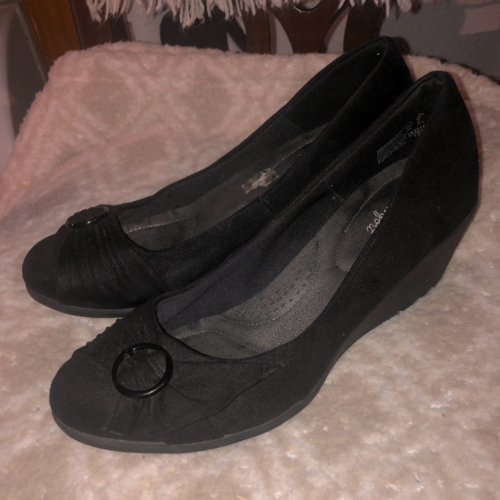 Close Toed Buckle Wedges